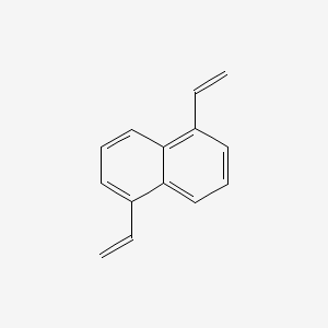 molecular formula C14H12 B14658633 1,5-Diethenylnaphthalene CAS No. 46263-17-6