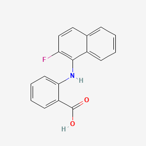 molecular formula C17H12FNO2 B14658636 Benzoic acid, 2-((2-fluoro-1-naphthalenyl)amino)- CAS No. 51671-18-2
