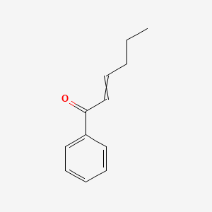 molecular formula C12H14O B14658673 1-Phenyl-2-hexen-1-one CAS No. 42925-43-9