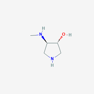 molecular formula C5H12N2O B1465872 (3R,4R)-4-(methylamino)pyrrolidin-3-ol CAS No. 1849486-89-0