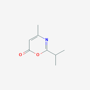 molecular formula C8H11NO2 B14658722 4-Methyl-2-(propan-2-yl)-6H-1,3-oxazin-6-one CAS No. 51779-47-6