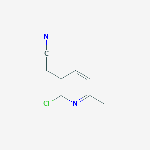 molecular formula C8H7ClN2 B1465876 2-(2-Chloro-6-methylpyridin-3-yl)acetonitrile CAS No. 1000514-91-9
