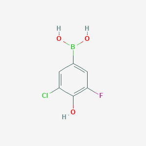 molecular formula C6H5BClFO3 B1465898 (3-氯-5-氟-4-羟基苯基)硼酸 CAS No. 1003298-72-3