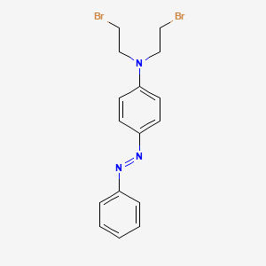 molecular formula C16H17Br2N3 B14659052 Azobenzene, 4-bis(2-bromoethyl)amino- CAS No. 40136-78-5