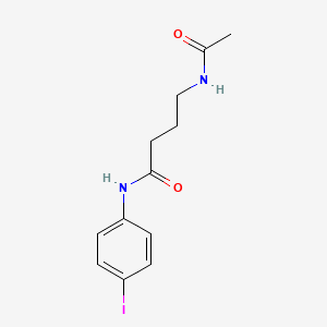 molecular formula C12H15IN2O2 B14659063 4-Acetamido-N-(4-iodophenyl)butanamide CAS No. 50841-34-4