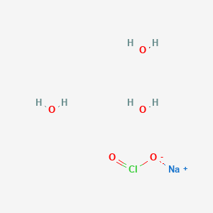 molecular formula ClH6NaO5 B14659072 Sodium chlorite trihydrate CAS No. 49658-21-1