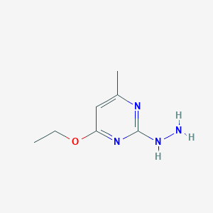 molecular formula C7H12N4O B1465915 4-Ethoxy-2-hydrazinyl-6-methylpyrimidine CAS No. 89852-51-7