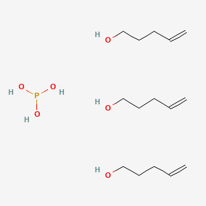 molecular formula C15H33O6P B14659167 Pent-4-en-1-ol;phosphorous acid CAS No. 51666-86-5