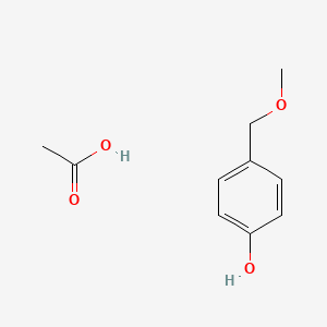 molecular formula C10H14O4 B14659245 Acetic acid;4-(methoxymethyl)phenol CAS No. 38177-36-5