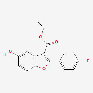 molecular formula C17H13FO4 B1465927 Ethyl 2-(4-fluorophenyl)-5-hydroxybenzofuran-3-carboxylate CAS No. 691856-86-7