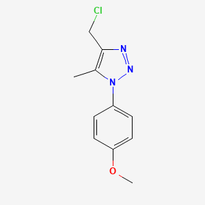 molecular formula C11H12ClN3O B1465929 4-(chloromethyl)-1-(4-methoxyphenyl)-5-methyl-1H-1,2,3-triazole CAS No. 1338662-90-0