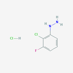 molecular formula C6H7Cl2FN2 B1465932 (2-Chloro-3-fluorophenyl)hydrazine hydrochloride CAS No. 1138036-54-0