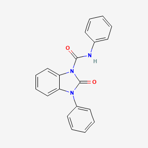 molecular formula C20H15N3O2 B14659369 2-Oxo-N,3-diphenyl-2,3-dihydro-1H-benzimidazole-1-carboxamide CAS No. 38456-64-3