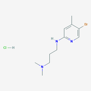 molecular formula C11H19BrClN3 B1465940 N1-(5-溴-4-甲基-2-吡啶基)-N3,N3-二甲基-1,3-丙二胺盐酸盐 CAS No. 1219964-22-3