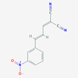 molecular formula C12H7N3O2 B14659431 Malononitrile, (m-nitrocinnamylidene)- CAS No. 41122-41-2