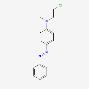 molecular formula C15H16ClN3 B14659443 N-(2-Chloroethyl)-N-methyl-4-(phenylazo)aniline CAS No. 38115-53-6