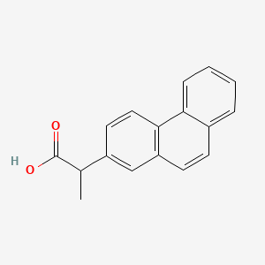 molecular formula C17H14O2 B14659460 alpha-Methyl-2-phenanthreneacetic acid CAS No. 40452-14-0