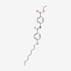 molecular formula C24H31NO3 B14659485 Ethyl 4-[(4-octoxyphenyl)methylideneamino]benzoate CAS No. 37168-45-9