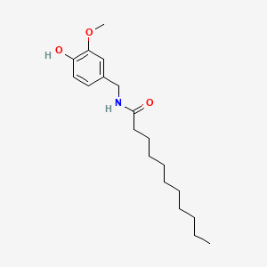 molecular formula C19H31NO3 B14659615 N-((4-Hydroxy-3-methoxyphenyl)methyl)undecanamide CAS No. 47311-59-1