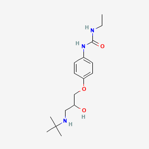 molecular formula C16H27N3O3 B14659709 N-(4-(3-((1,1-Dimethylethyl)amino)-2-hydroxypropoxy)phenyl)-N'-ethylurea CAS No. 38649-69-3
