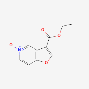 molecular formula C11H11NO4 B14659720 Ethyl 2-methyl-5-oxo-5lambda~5~-furo[3,2-c]pyridine-3-carboxylate CAS No. 51536-38-0