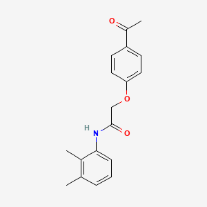 molecular formula C18H19NO3 B14659726 Acetamide, 2-(4-acetylphenoxy)-N-(2,3-dimethylphenyl)- CAS No. 42018-30-4