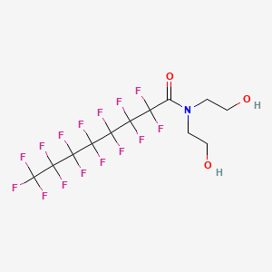 molecular formula C12H10F15NO3 B14659749 Perfluorooctanoic acid diethanolamide CAS No. 42268-97-3