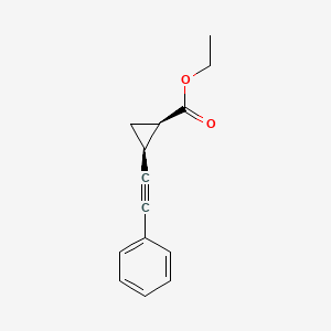 molecular formula C14H14O2 B14659789 Ethyl (1R,2S)-2-(phenylethynyl)cyclopropane-1-carboxylate CAS No. 39918-36-0