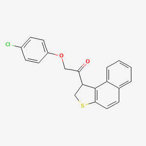 molecular formula C20H15ClO2S B14659849 2-(4-Chlorophenoxy)-1-(1,2-dihydrobenzo[e][1]benzothiol-1-yl)ethanone CAS No. 40645-26-9