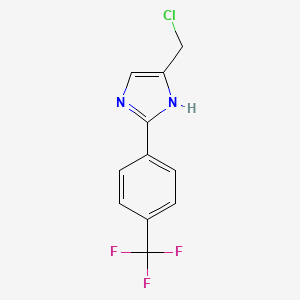 molecular formula C11H8ClF3N2 B1465987 5-Chloromethyl-2-(4-(trifluoromethyl)phenyl)-1H-imidazole CAS No. 466664-94-8