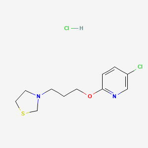 molecular formula C11H16Cl2N2OS B14659912 Thiazolidine, 3-(3-(5-chloro-2-pyridyloxy)propyl)-, hydrochloride CAS No. 41287-75-6