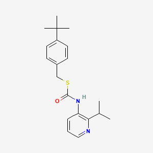 molecular formula C20H26N2OS B14659920 Carbonimidothioic acid, 3-pyridinyl-, S-((4-(1,1-dimethylethyl)phenyl)methyl)O-(1-methylethyl) ester CAS No. 51308-63-5