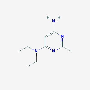 molecular formula C9H16N4 B1465993 N4,N4-diethyl-2-methylpyrimidine-4,6-diamine CAS No. 99182-25-9