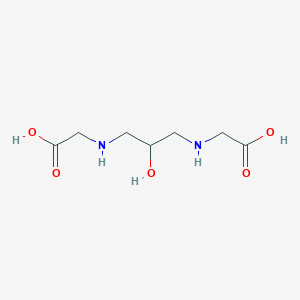 molecular formula C7H14N2O5 B14659961 Glycine, N,N'-(2-hydroxy-1,3-propanediyl)bis- CAS No. 39237-64-4