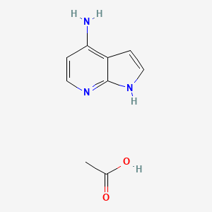 molecular formula C9H11N3O2 B1466000 1H-Pyrrolo[2,3-b]pyridin-4-amine acetate CAS No. 1373253-21-4