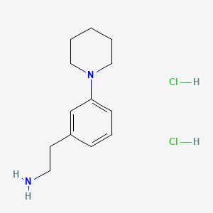 molecular formula C13H22Cl2N2 B14660134 Phenethylamine, 3-piperidino-, dihydrochloride CAS No. 38589-12-7