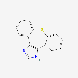 molecular formula C15H10N2S B14660143 13-thia-3,5-diazatetracyclo[12.4.0.02,6.07,12]octadeca-1(18),2(6),3,7,9,11,14,16-octaene CAS No. 40997-23-7