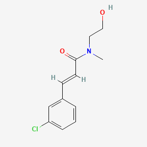 molecular formula C12H14ClNO2 B14660153 3-Chloro-N-(2-hydroxyethyl)-N-methylcinnamamide CAS No. 43196-34-5