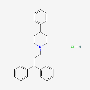 molecular formula C26H30ClN B14660156 Piperidine, 1-(3,3-diphenylpropyl)-4-phenyl-, hydrochloride CAS No. 37088-47-4