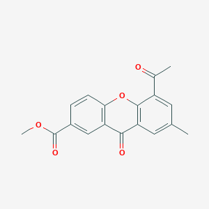 molecular formula C18H14O5 B14660183 Methyl 5-acetyl-7-methyl-9-oxo-9H-xanthene-2-carboxylate CAS No. 50479-75-9