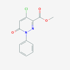 molecular formula C12H9ClN2O3 B146602 Methyl 4-chloro-6-oxo-1-phenyl-1,6-dihydropyridazine-3-carboxylate CAS No. 129109-17-7