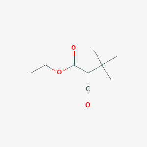 molecular formula C9H14O3 B14660234 Ethyl 3,3-dimethyl-2-(oxomethylidene)butanoate CAS No. 51552-63-7