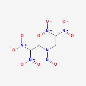 molecular formula C4H6N6O9 B14660296 N,N-Bis(2,2-dinitroethyl)nitrous amide CAS No. 52183-48-9