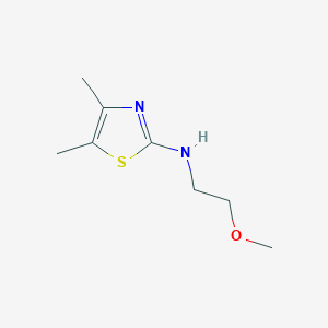 molecular formula C8H14N2OS B1466038 N-(2-methoxyethyl)-4,5-dimethyl-1,3-thiazol-2-amine CAS No. 1248813-67-3