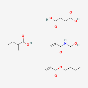 molecular formula C21H33NO10 B14660390 butyl prop-2-enoate;N-(hydroxymethyl)prop-2-enamide;2-methylidenebutanedioic acid;2-methylidenebutanoic acid CAS No. 51999-23-6