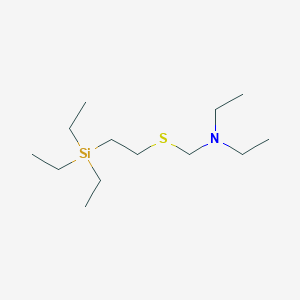 molecular formula C13H31NSSi B14660405 N-Ethyl-N-({[2-(triethylsilyl)ethyl]sulfanyl}methyl)ethanamine CAS No. 50965-41-8