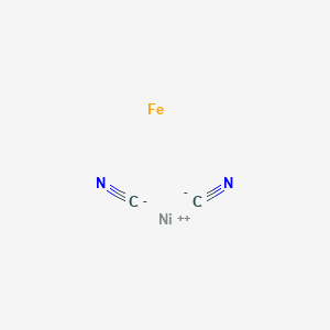 molecular formula C2FeN2Ni B14660469 Nickel(2+) cyanide--iron (1/2/1) CAS No. 39346-02-6