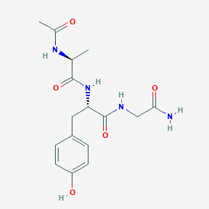 molecular formula C16H22N4O5 B14660494 N-Acetyl-L-alanyl-L-tyrosylglycinamide CAS No. 52134-69-7