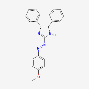 molecular formula C22H18N4O B14660499 N-[(4,5-diphenylimidazol-2-ylidene)amino]-4-methoxyaniline CAS No. 51124-76-6