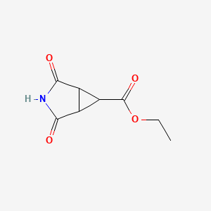 molecular formula C8H9NO4 B1466056 Ethyl 2,4-dioxo-3-azabicyclo[3.1.0]hexane-6-carboxylate CAS No. 1823937-75-2